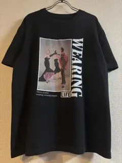 LIFE three models フォトプリントTシャツ　ブラック　FREEのサムネイル