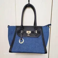 未使用級♥ セシルマクビー ハンドバッグ 2way ネイビーのサムネイル