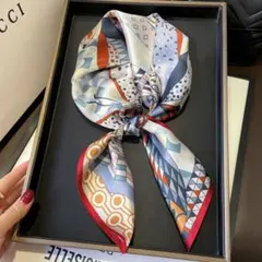 ラスト1点　シルク42 シルク100% スカーフ ストール 70×70cm