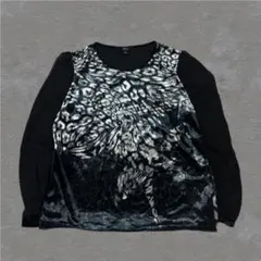 00’s vintage ベロアトップス 総柄 フェアリーグランジ ゴシック