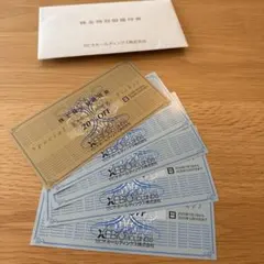 【匿名配送、送料無料】ゼビオ　株主優待　20%割引券×1、10%割引券×4