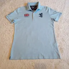 アドミラル　ポロシャツ　スカイブルー　ランパント刺繍