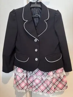 フォーマルドレスセット 黒・ピンク リボン付き size120cm