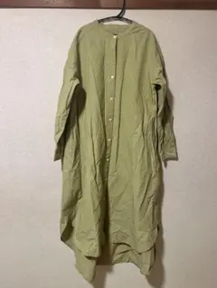grove シャツワンピース 黄緑 グリーン M