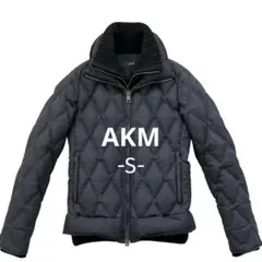 【美品】AKM ダイヤキルティング ダウンジャケット/ ブラック(S)