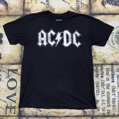 AC/DC バンドTシャツ L ブラック ロゴ ロックT 古着