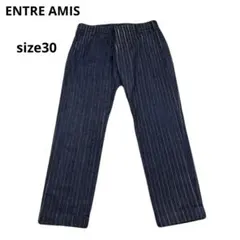 希少　ENTRE AMIS ストライプデニムパンツ　イタリア製のサムネイル