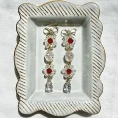 ⚠️先にコメントお願いします⚠️ビーズフラワーのピアス　イヤリング