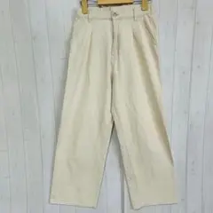 AS ICNOW AS　デニムワイドパンツ　 レースアップ　リボンF　a253