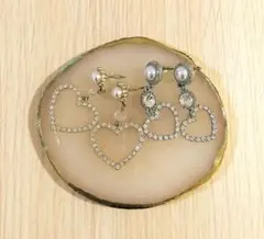 ハートピアス2ペアセット