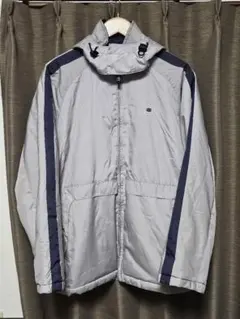 LACOSTE　ナイロンジャケット　フード付き　メタルロゴ　古着　90s　00s