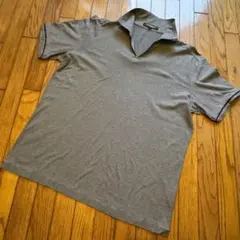 【Paul Stuart】 ストライプポロシャツ(半袖) L