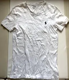 『訳あり』POLO RALPH LAUREN ホワイト 半袖 Tシャツ Vネック