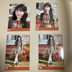 山本 杏奈 生写真4枚(「ラブソングに襲われる」歌唱 衣装)