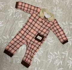チェック柄ロンパース 95cm未満