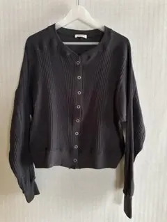 FREAKS STORE リブ編み グレー長袖カーディガン美品