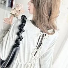 クラシカルエルフ 前後2wayミニ裏毛トリプルリボンワンピース