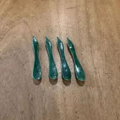 未使用保管品✨京焼 清水焼 紫泉 笹 箸置き 2個セット✨箸置 箸おき は