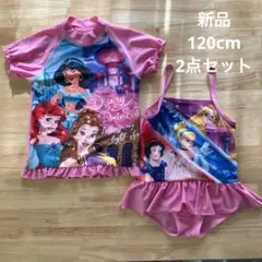 新品（難アリ）ディズニープリンセス　キャラクター水着　120cm