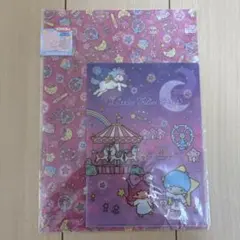 新品未使用サンリオ　キキララ　リトルツインスターズ　レトロクリアファイル　２枚組