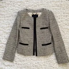 UNTITLED ラメツイード ノーカラージャケット 入学式 卒業式 セレモニー