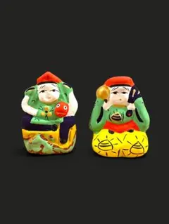 廃絶 香泉人形 『お多福相撲取り』土人形 郷土玩具 - メルカリ