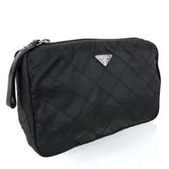 ド*ラ様 PRADA プラダ キルティング ナイロン 化粧ポーチ ミニバッグ
