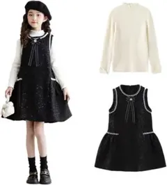 女の子 ワンピース 160 2点セット フォーマル 入学式 卒業式 きれいめ