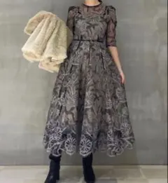 snidel レースボリュームワンピース