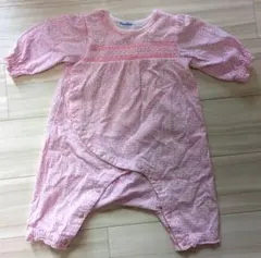 ファミリア　ロンパース　ピンク　花柄　60