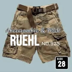 W28　RUEHL　カーゴショーツ　ハーフパンツ　アバクロ　カモフラ　迷彩