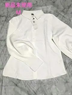 新品未使用　Dazyホワイト 長袖シャツ バルーンスリーブMゆったり袖
