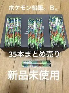 ポケモン　かきかた　鉛筆　六角形　35本 B ルカリオ　ピカチュウ