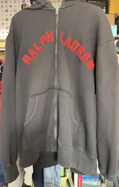 レア古着 サイズL ポロジーンズ ラルフローレン　フルジップパーカー