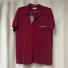 LACOSTE ポロシャツ ボルドー ギンガムチェック