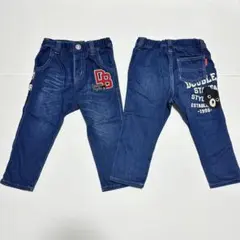 ミキハウス ダブルB デニムパンツ 90cm 2枚セット 双子 おそろい