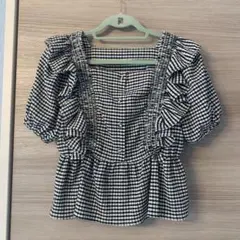【美品】フリーズマート チェック柄 トップスのサムネイル