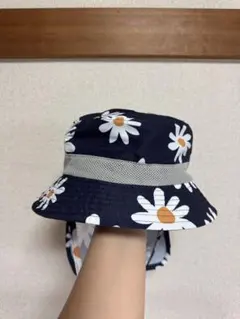 デイジー柄ネイビー バケットハット