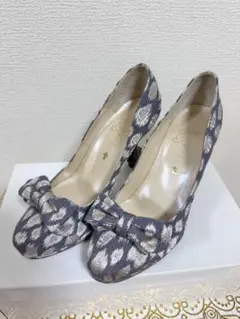 ♡美品♡関西限定激レア♡ちゃけちょけ♡パンプスハイヒール♡23♡リボン♡猫脚