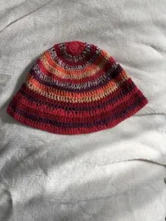 カラフルストライプ バケットハット