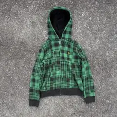 00s RalphLauren チェック ジップパーカー S y2k 平成