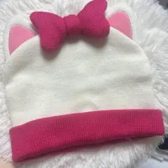 【ディズニー帽子】マリー 猫耳 ニット帽 ポンポン付き おしゃれキャット