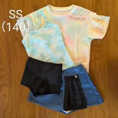 ピンクラテ　タイダイメッシュ水着　4点セット　140サイズ　 セパレート