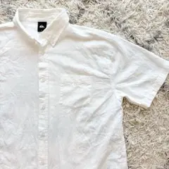 クイックシルバー Quiksilver 半袖シャツ ホワイト Lサイズ 白