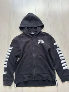 PUMA ブラック フルジップ パーカー