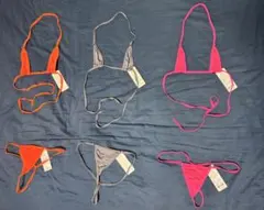 ★ブラジリアンビキニ★超セクシーマイクロビキニ 食い込みブラ&ショーツ3色セット