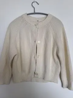 今月末まで出品✨GUアイボリー ニット カーディガン 130cm 子供服 白