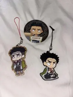 鬼滅の刃 アクリルキーホルダー バッジ 3点セット