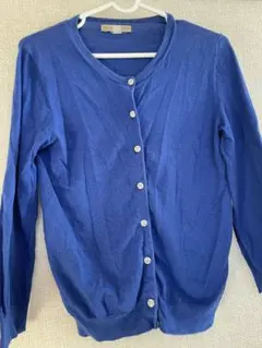 最終値下HUMAN WOMAN 青 カーディガン 8分袖