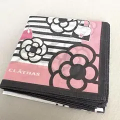 【新品未使用】 CLATHAS クレイサス ハンカチ ピンク 花柄のサムネイル